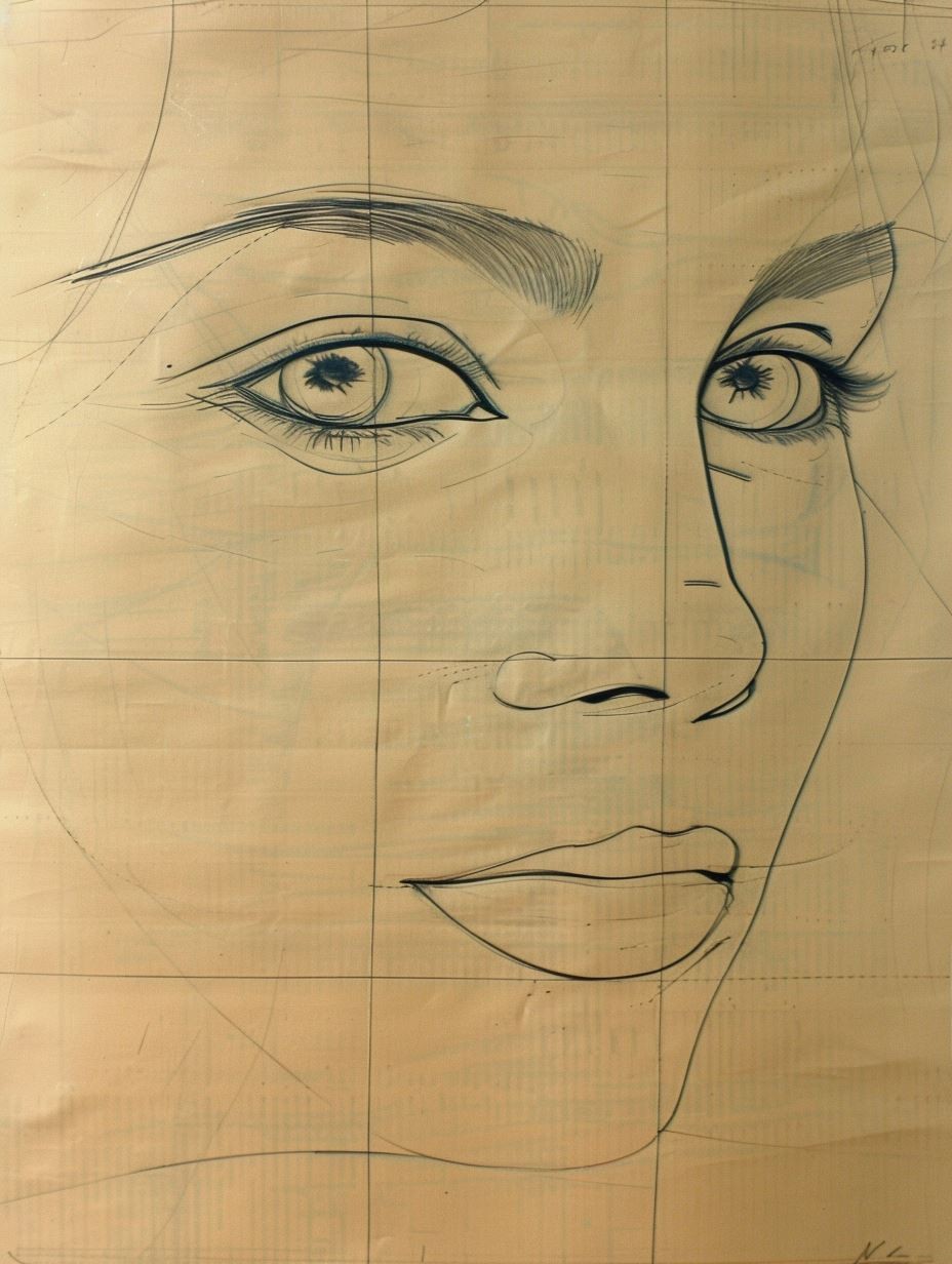 Architectural Portrait Sketch Study