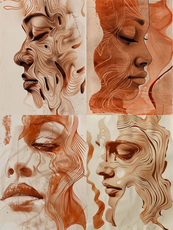 Fluid Copper Ethereal Portraits