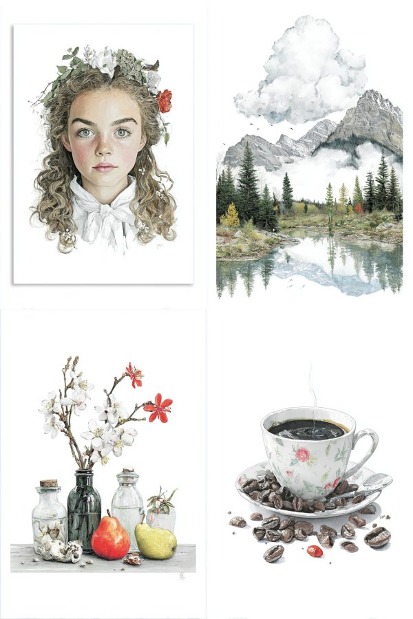 Whimsical Watercolor Art Collection