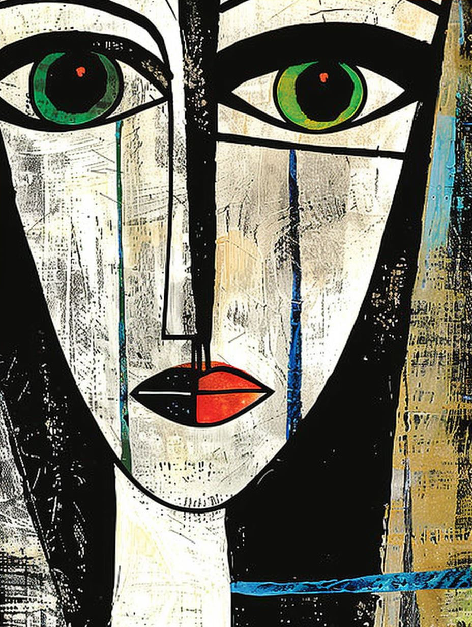 Abstract Faces in Monochromatic Contrast - Image 4