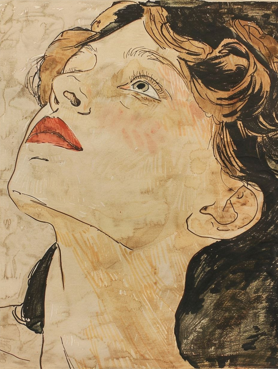 Fragmented Gazes in Earthy Tones - Image 4