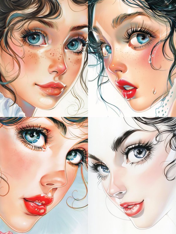 Ethereal Gazes in Digital Art