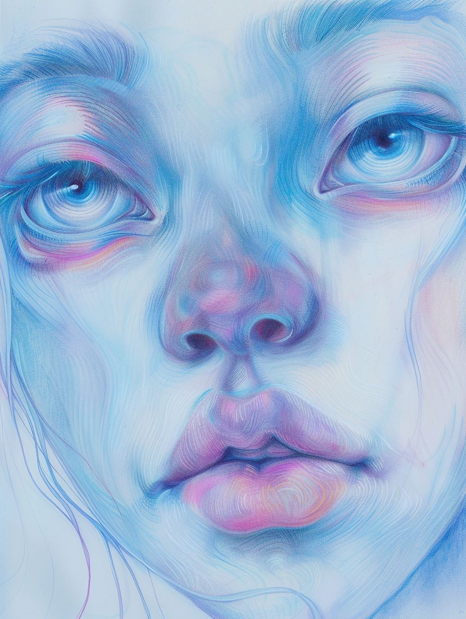 Ethereal Echoes in Pastel Blue - Image 2