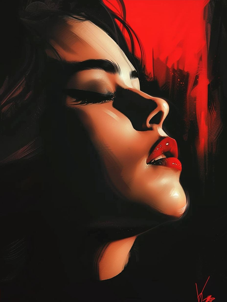 Crimson Noir Cinematic Portraits - Image 4
