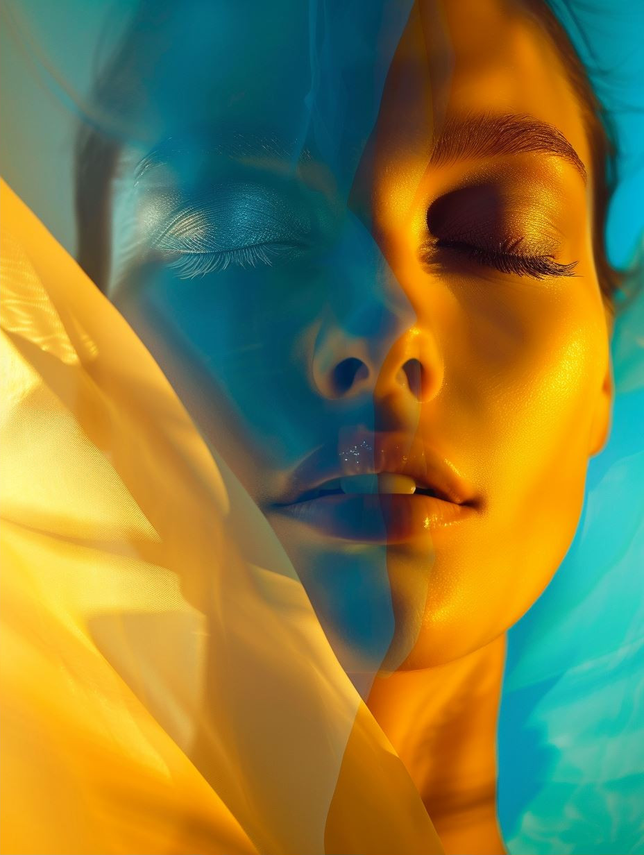 Ethereal Glow of Amber Veils - Image 2