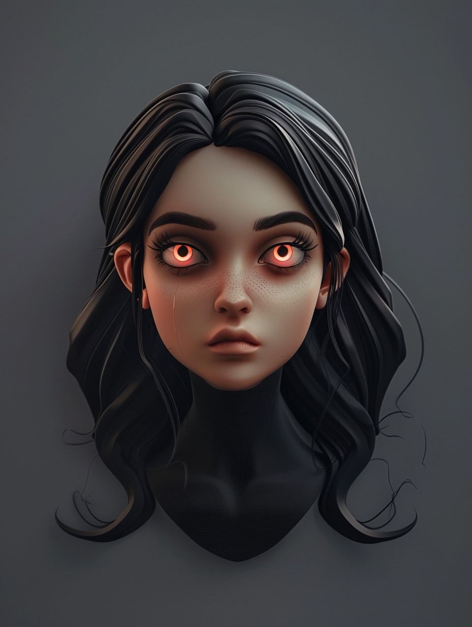 Serene Gaze in Earthy Tones - Image 4