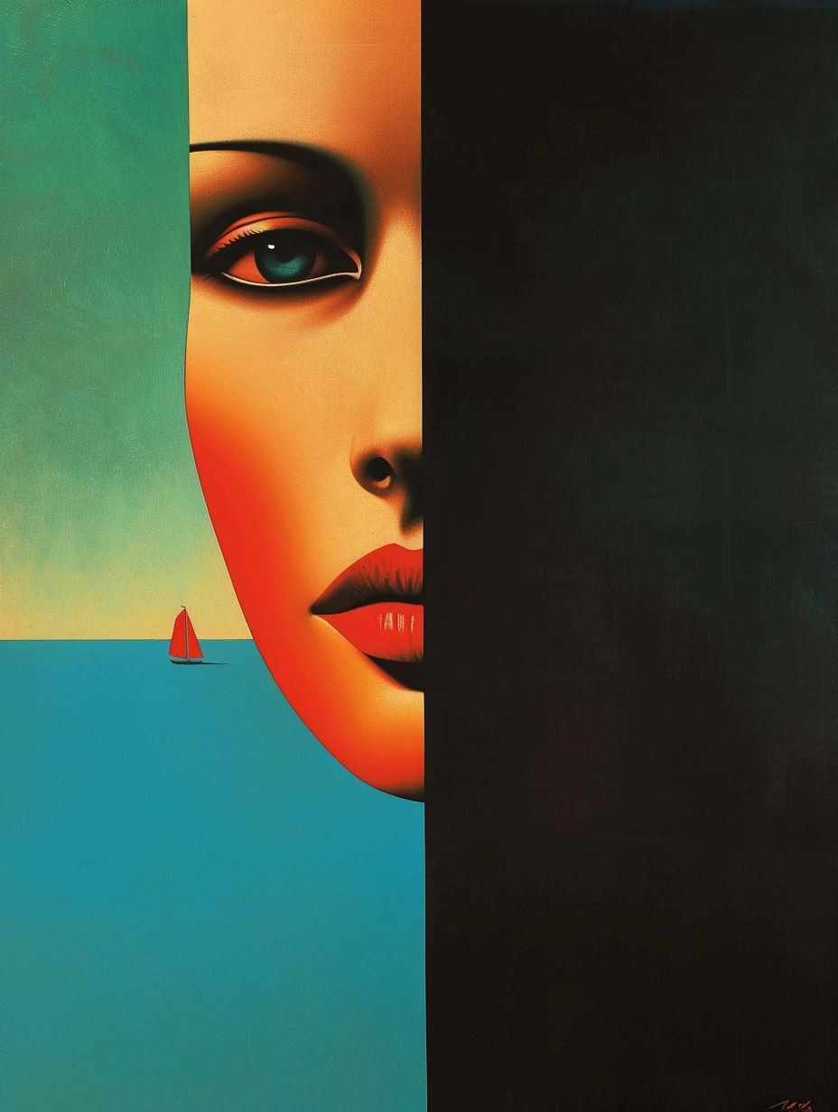 Surrealist Gaze of Ocean Dreams - Image 1