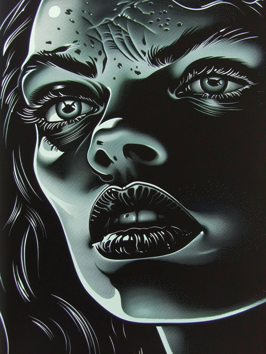 Noir Gothic Comic Portrait - Image 1