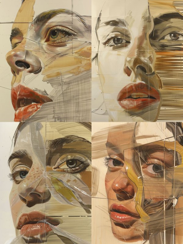 Fragmented Gazes: A Study of Shattered Portraits