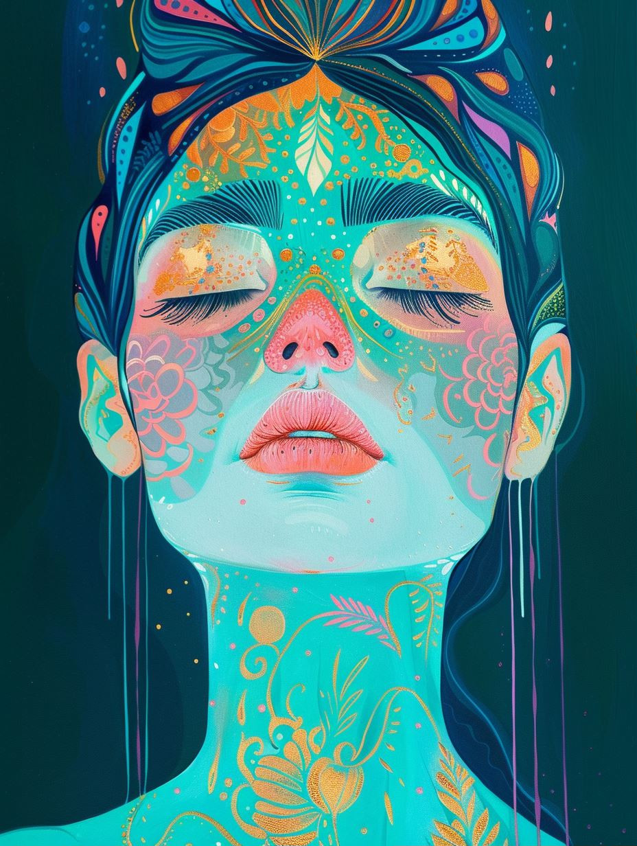Celestial Bloom Ethereal Portrait