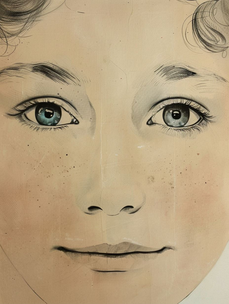Vintage Sketch Gaze