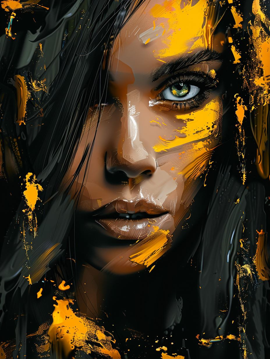 Golden Strokes of Urban Elegance - Image 1