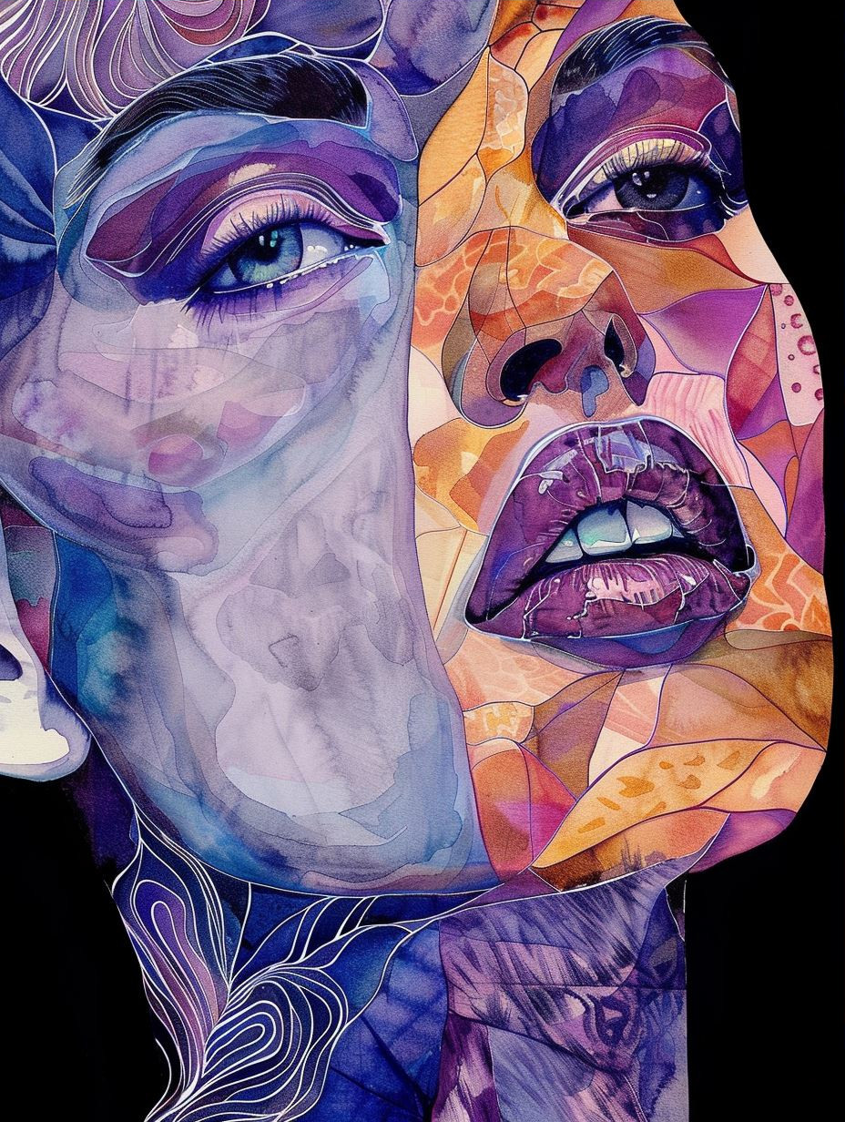 Vibrant Surrealist Portrait Studies - Image 3