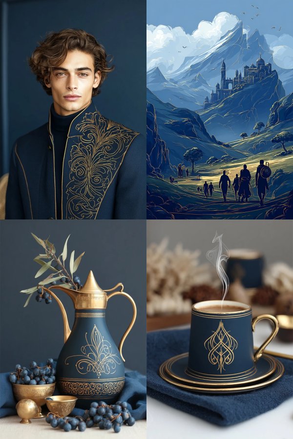 Royal Blue and Gold Elegance Collection