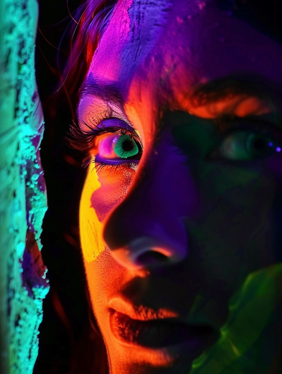 Neon Visions: Psychedelic Portrait Series - Image 1