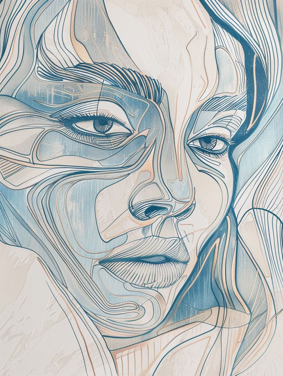 Fluid Linear Portrait Study