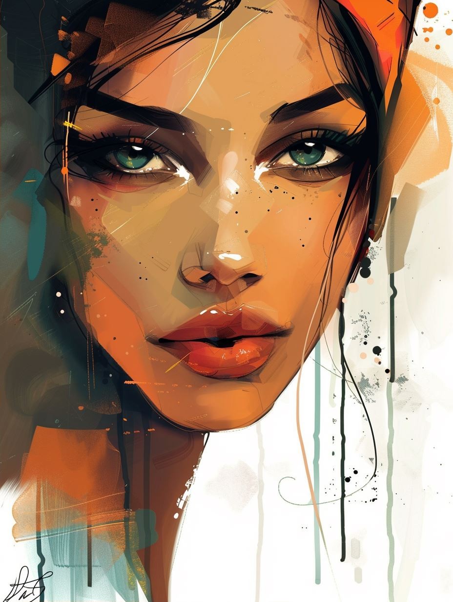 Abstract Fusion Portrait of Elegance - Image 2