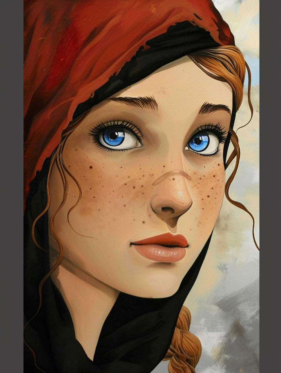 Diverse Digital Portraits of Freckled Women - Image 1