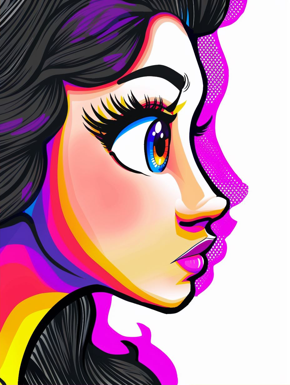 Neon Psychedelic Portrait Art - Image 2