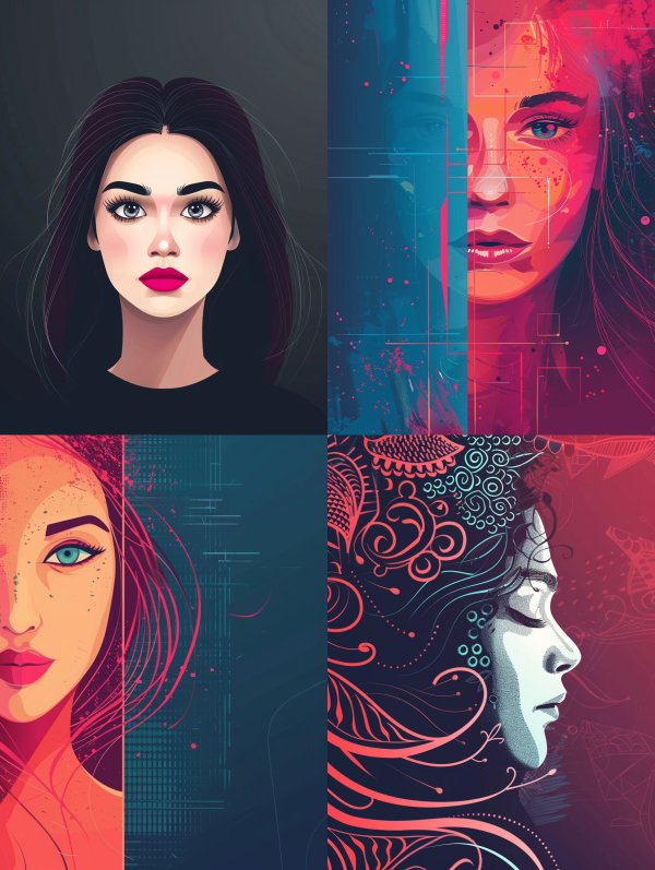 Modern Digital Portrait Elegance