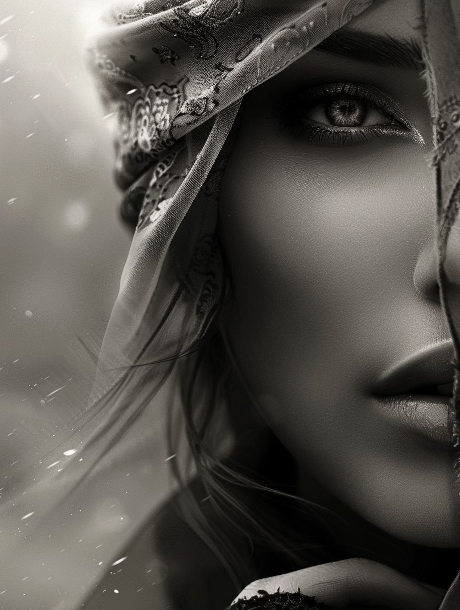 Velvet Monochrome Muse - Image 4