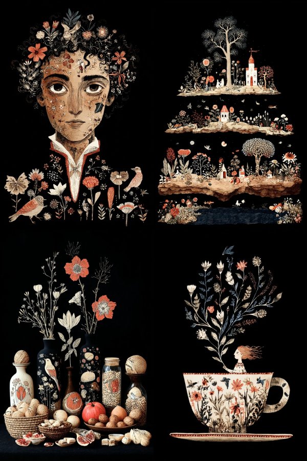 Botanical Dreams in Dark Surrealism
