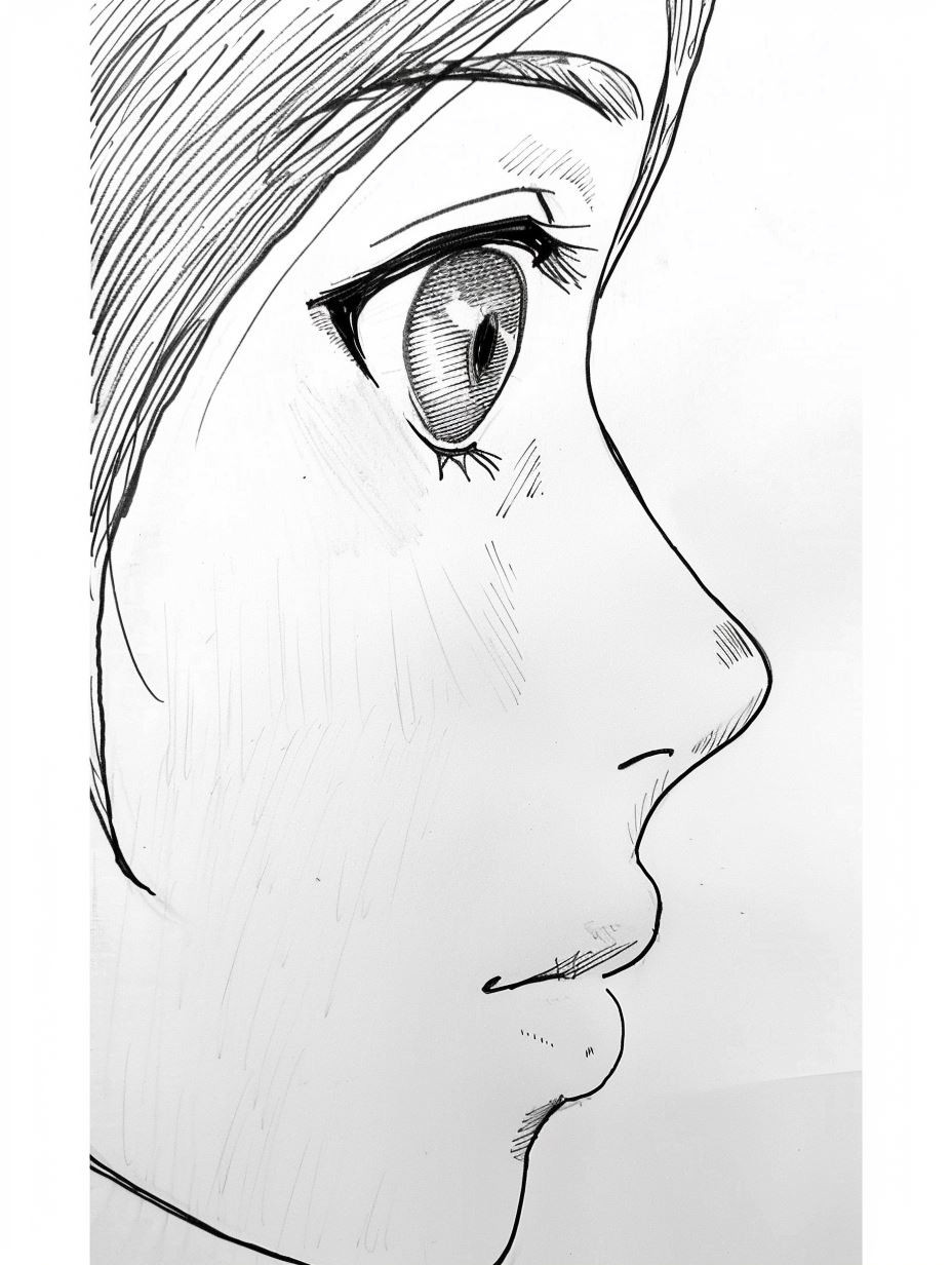 From Sketch to Life: Anime Portrait Study - Image 2