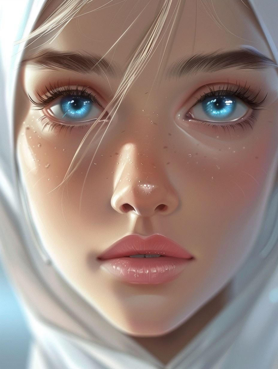 Ethereal Gaze: A Study in Blue Eyes - Image 4