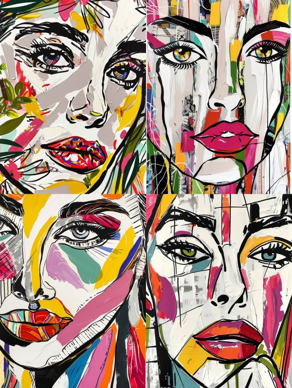 Abstract Palette Knife Portrait