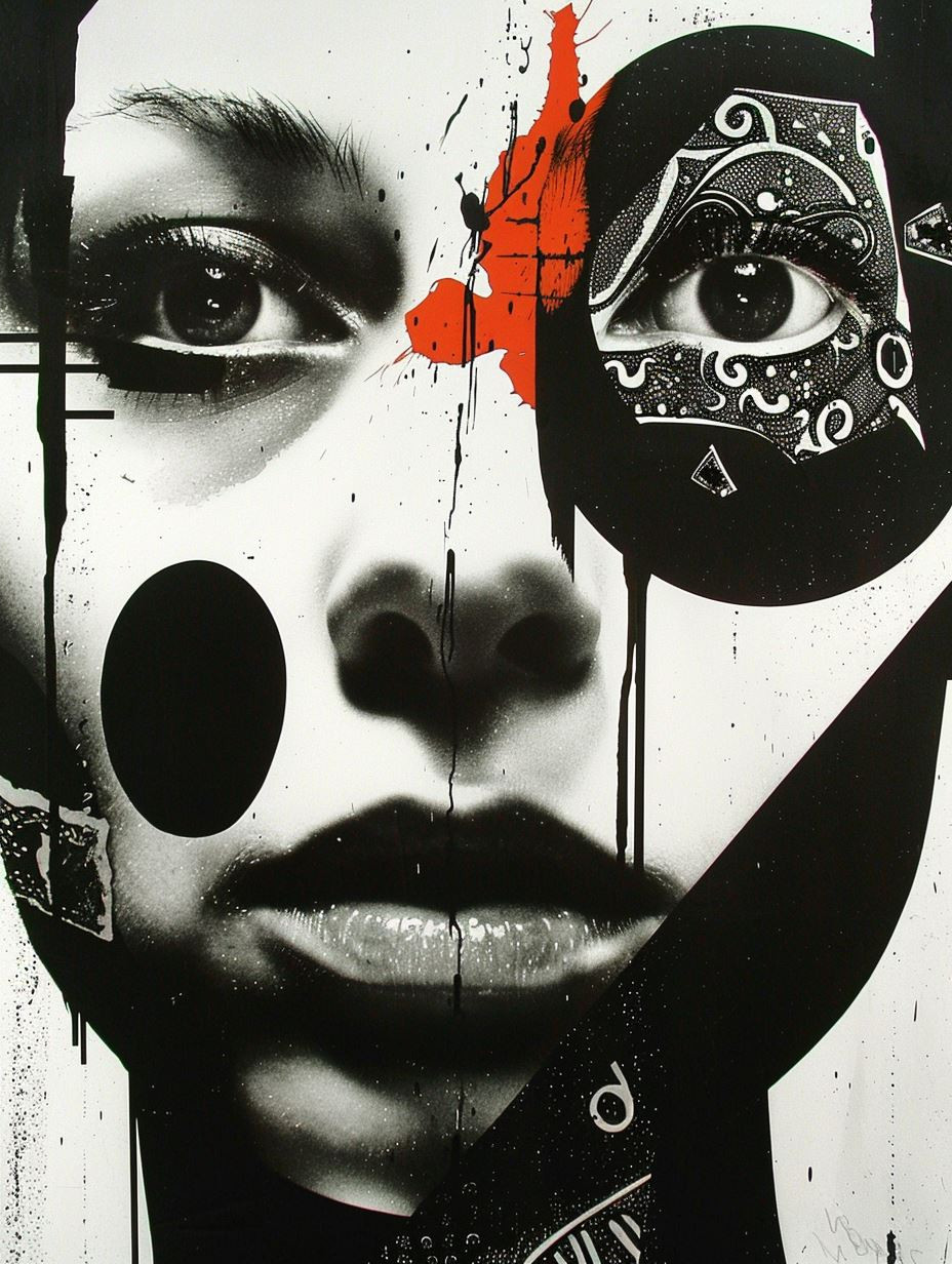Surrealist Fragmented Portrait Art - Image 2