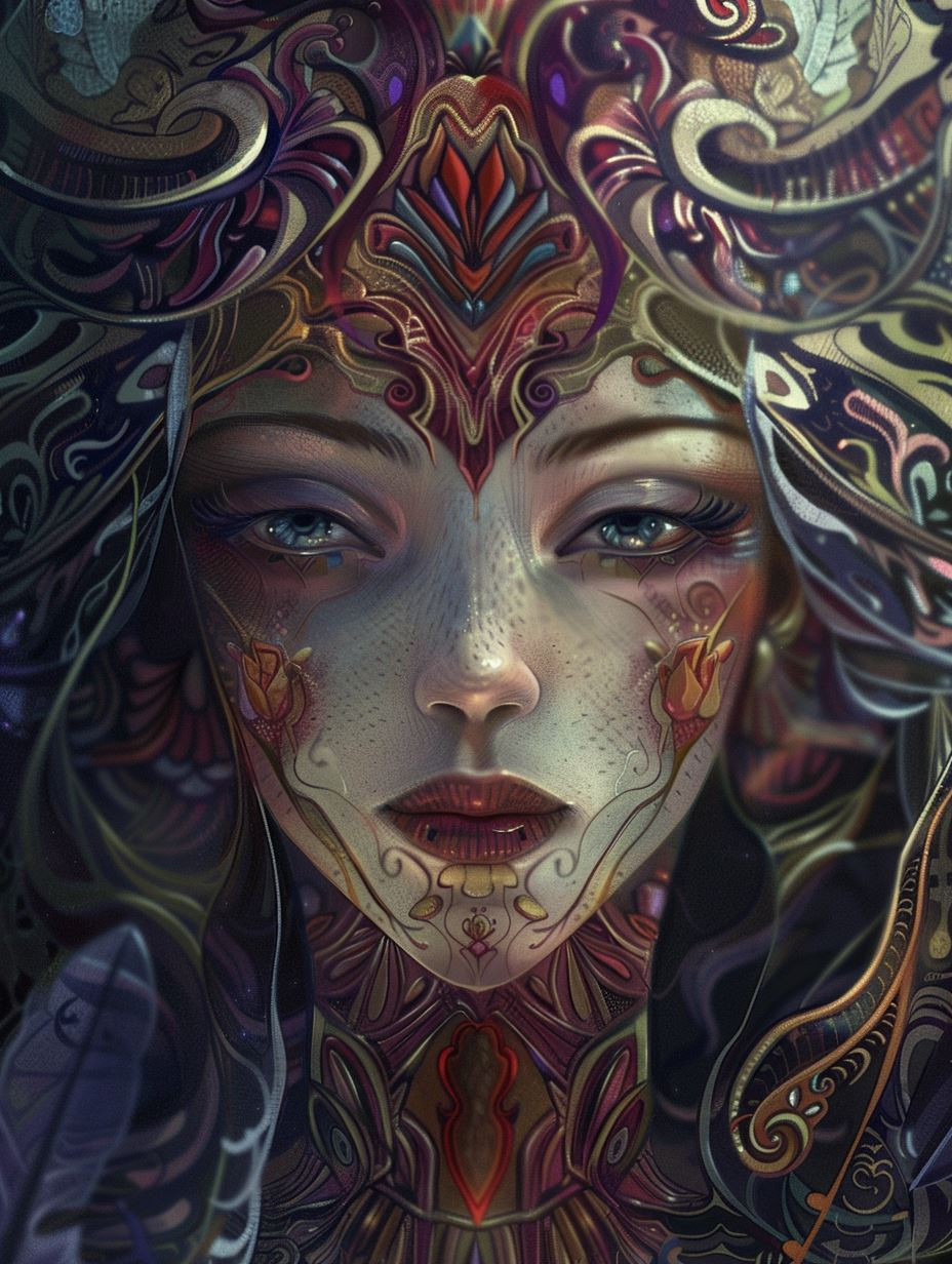 Ornate Ethereal Goddess Portrait - Image 1