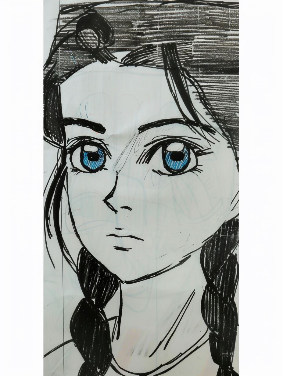 Hand Drawn Manga Portrait Studies - Image 4