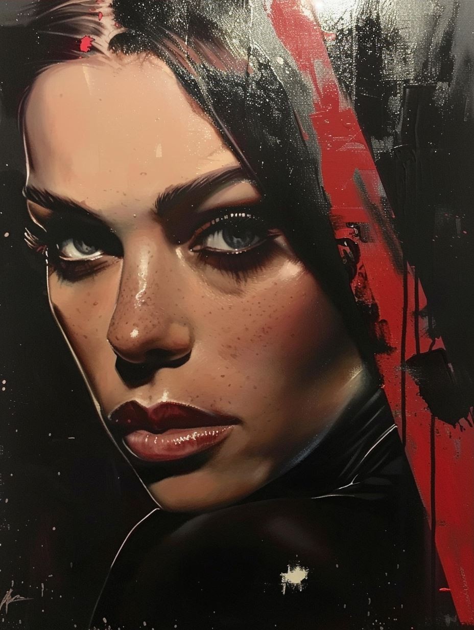 Crimson Shadows Gothic Portrait - Image 3