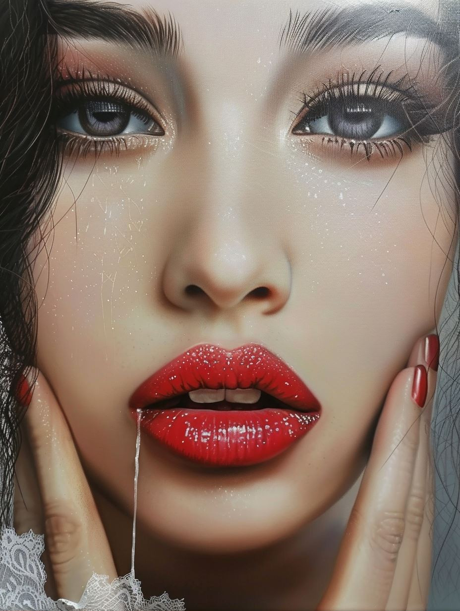 Hyper-Realistic Porcelain Beauty Portrait - Image 2