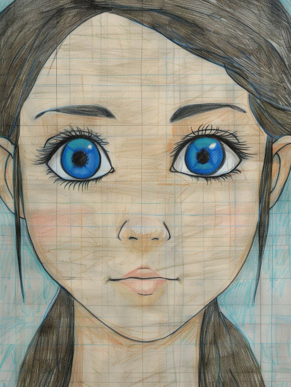 Ethereal Blue Eyed Anime Portraits - Image 1