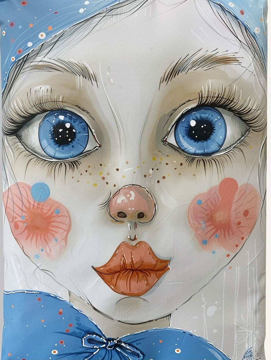 Whimsical Dreamy Blue Gaze