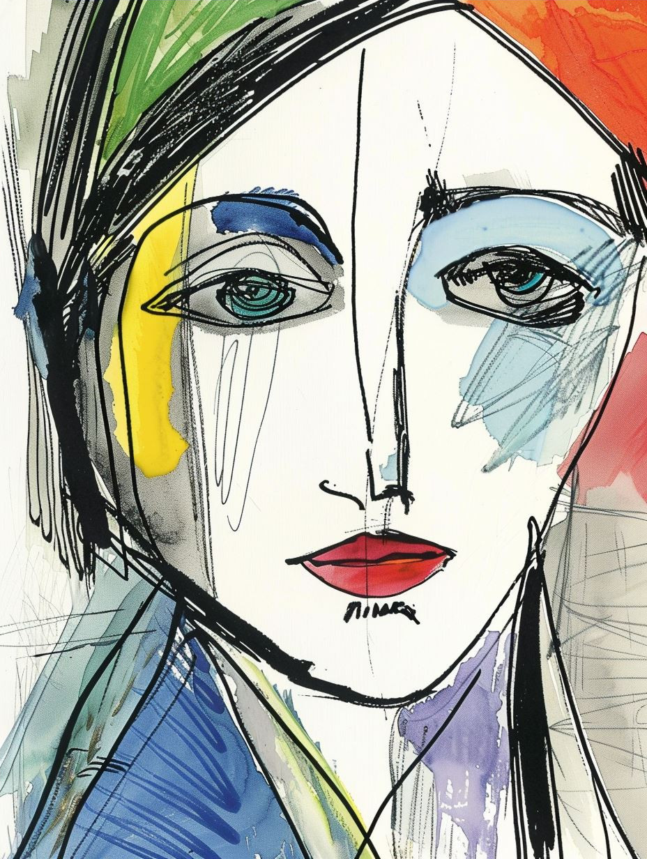 Abstract Expressionist Female Portrait - Image 4