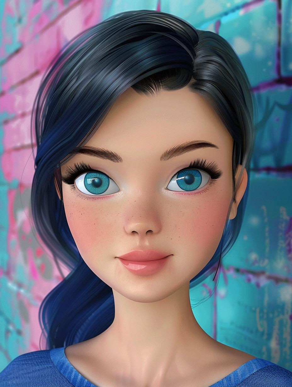 Ethereal Blue-Eyed Digital Portraits - Image 2