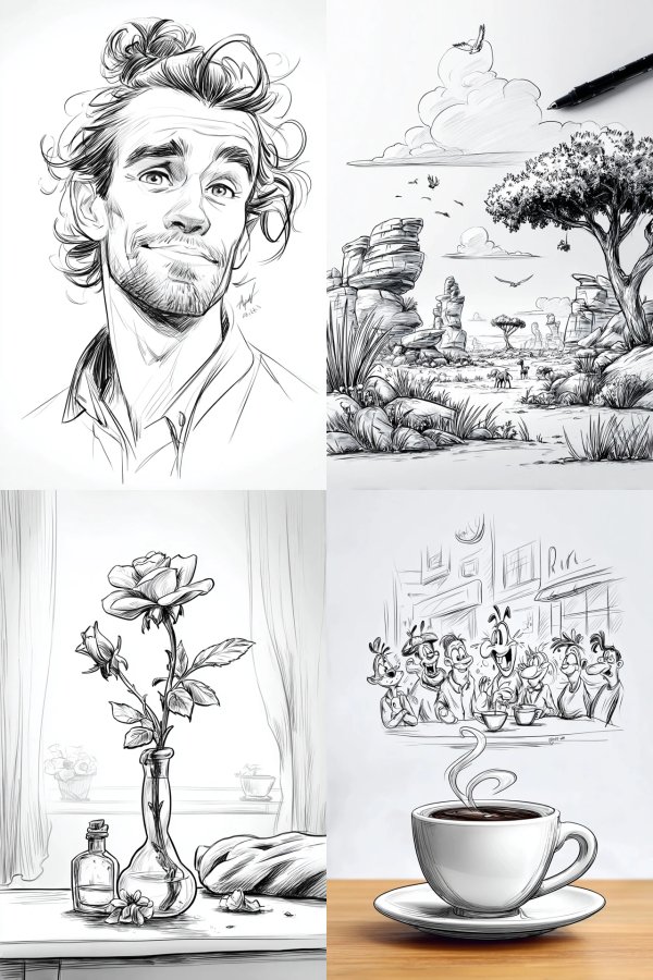 Artistic Visions in Black and White