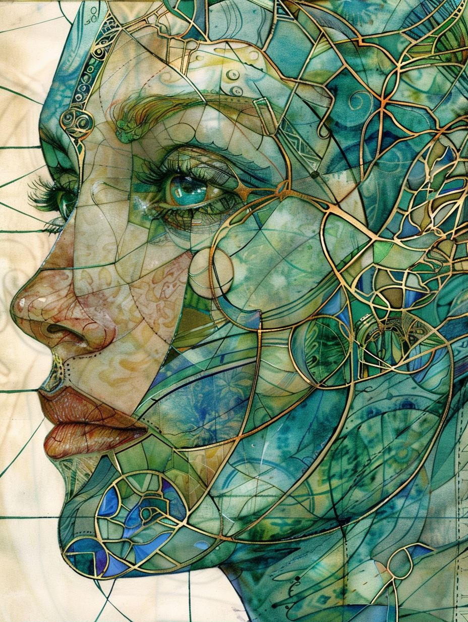 Fragmented Azure Ethereal Portraits - Image 2