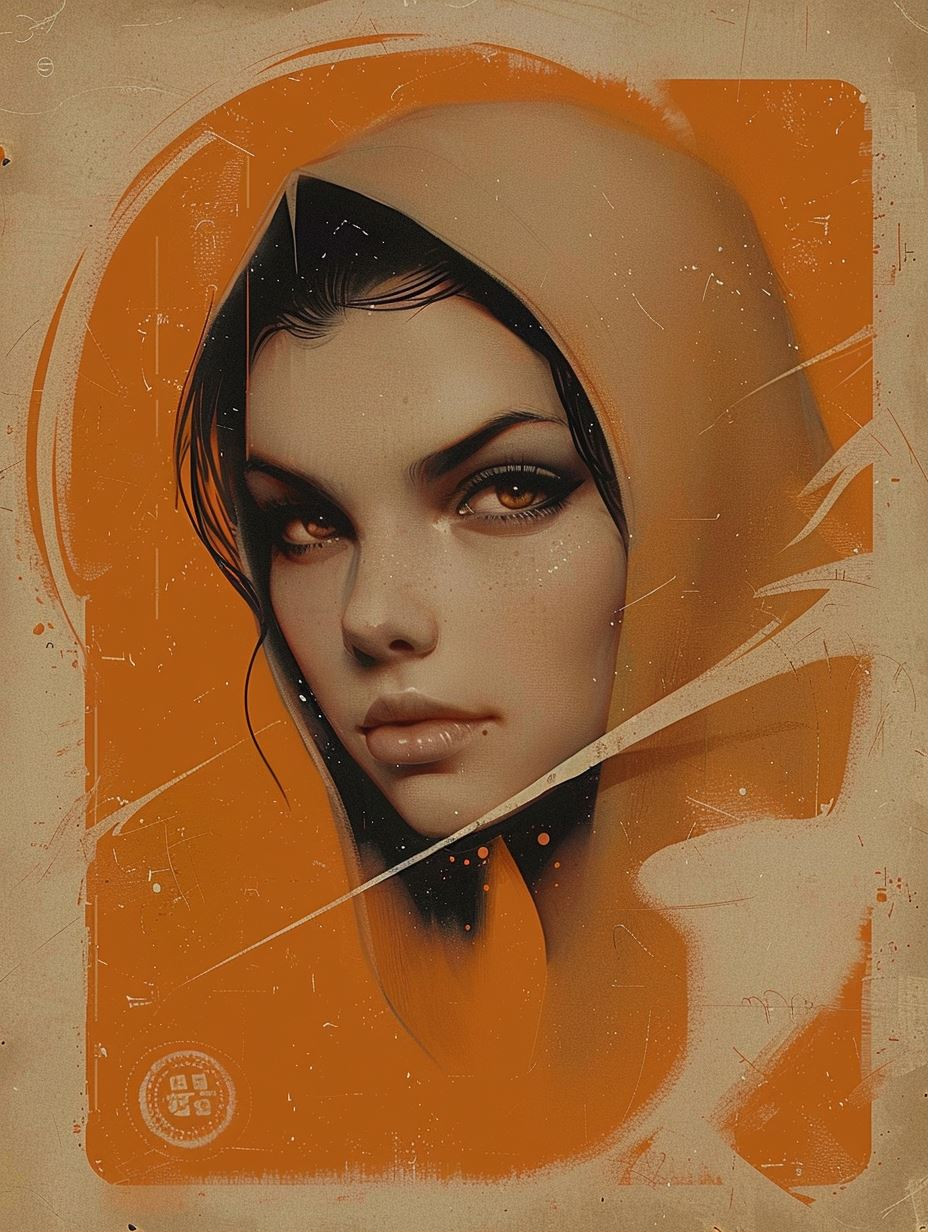 Ethereal Portraits in Amber Tones - Image 1