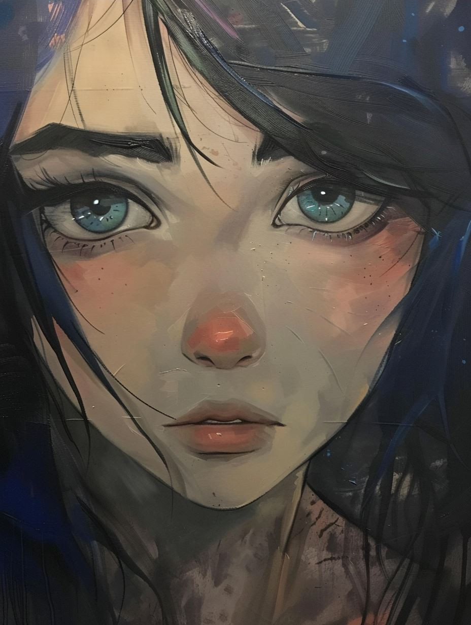 Melancholy Echoes in Blue - Image 3