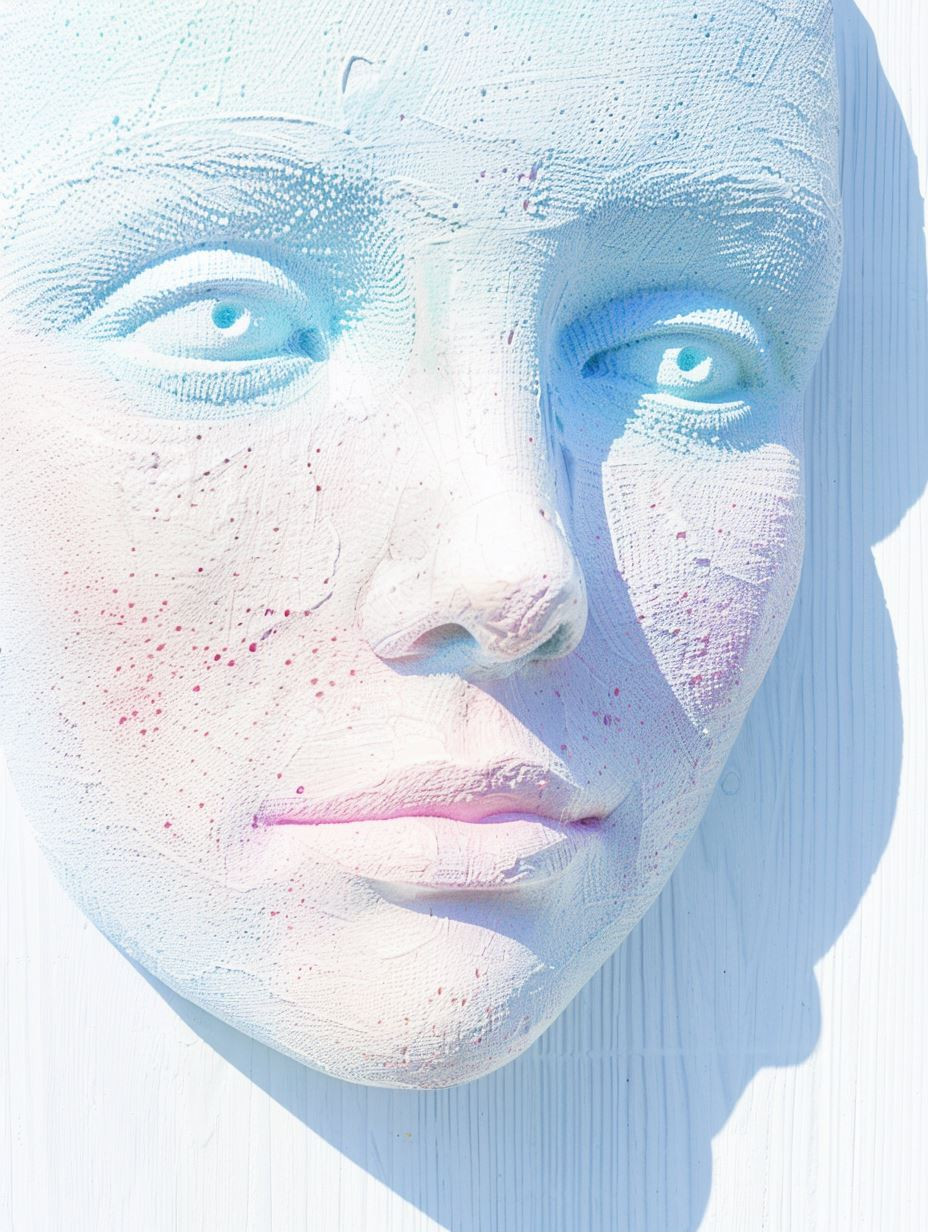 Ethereal Pale Blue Portraits - Image 2