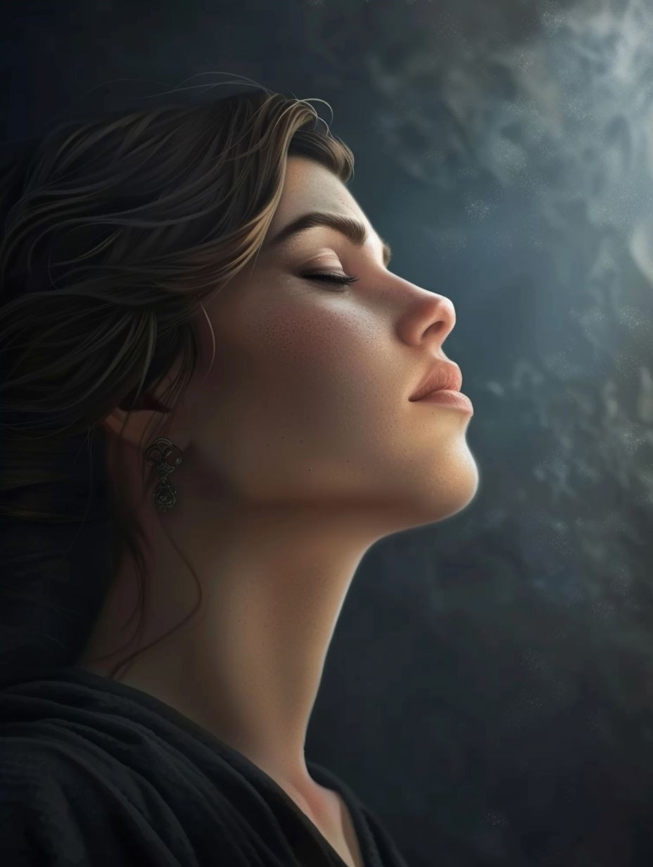Ethereal Gaze: A Study in Blue - Image 4