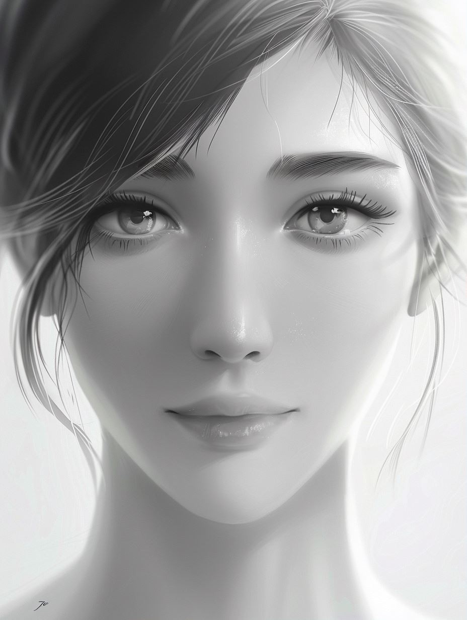 Ethereal Visions: A Study of Digital Portraits - Image 1