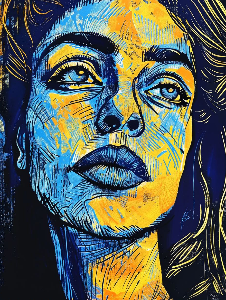 Electric Neon Pop Art Portrait - Image 2