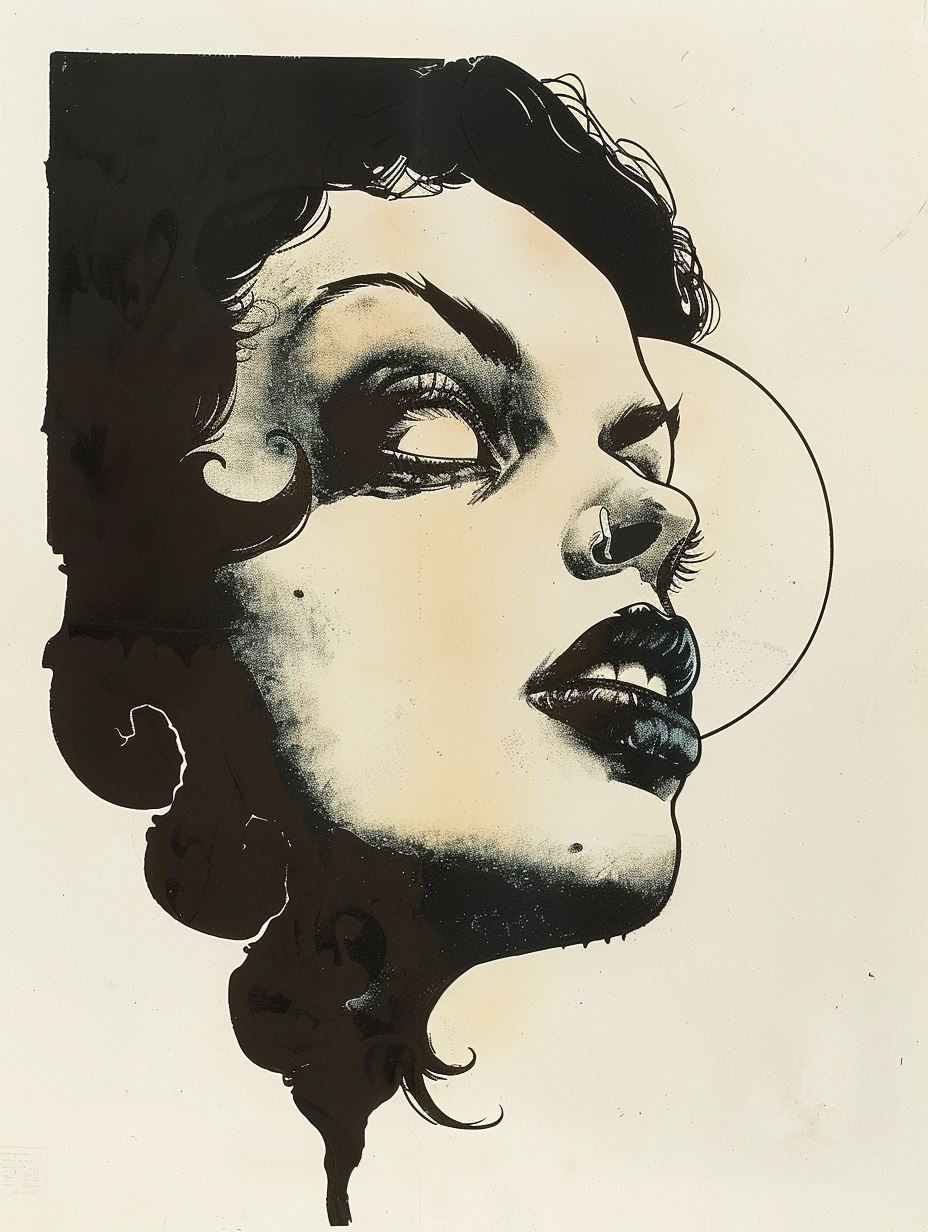 Golden Hour Ink Portrait - Image 2
