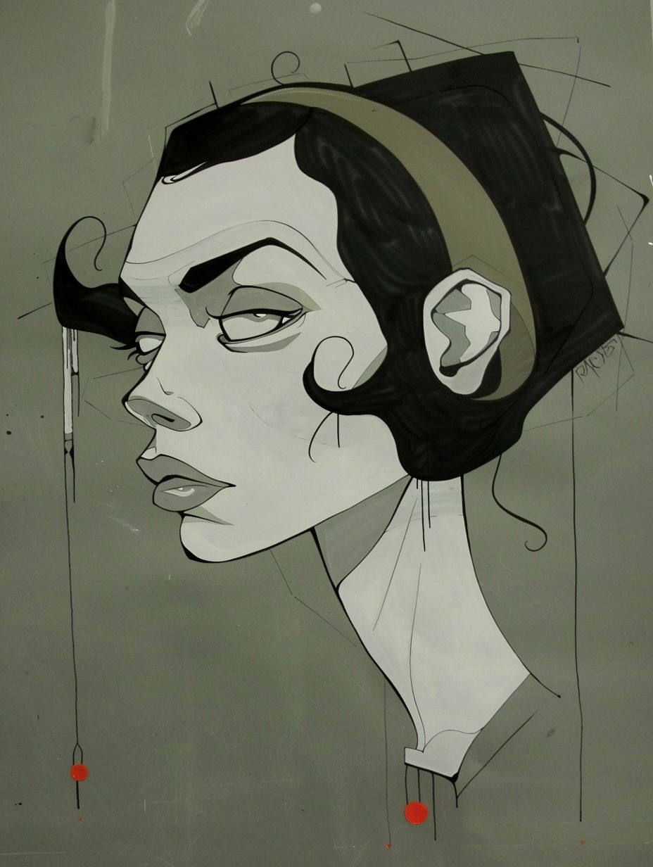 Melancholy Muse: Stylized Portrait Studies - Image 4
