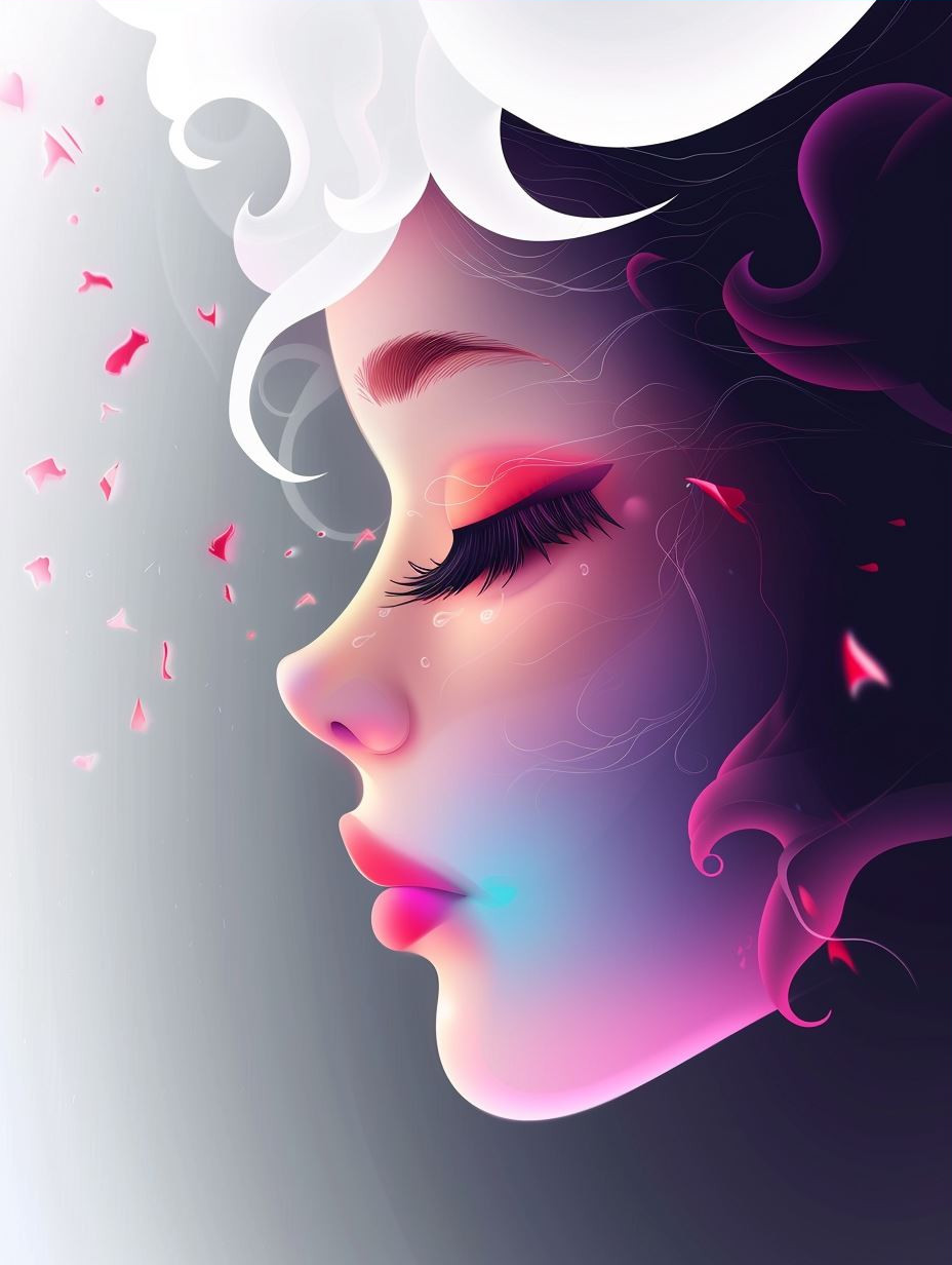 Vibrant Neon Pastel Portrait - Image 3