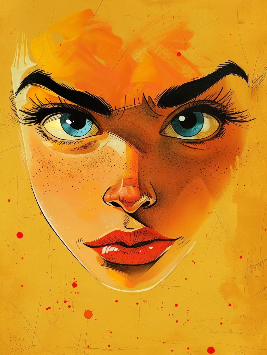 Sun-Kissed Freckled Portrait Art - Image 2